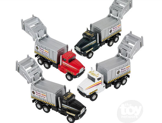 6" Diecast Pull Back Garbage Truck