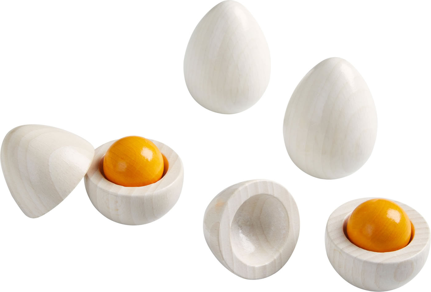 Wooden Eggs & Yolks