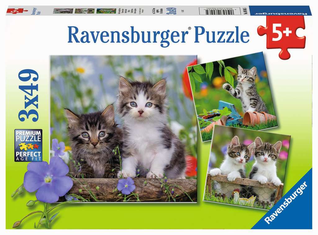 Cuddly Kittens 49pc Puzzles Set of 3