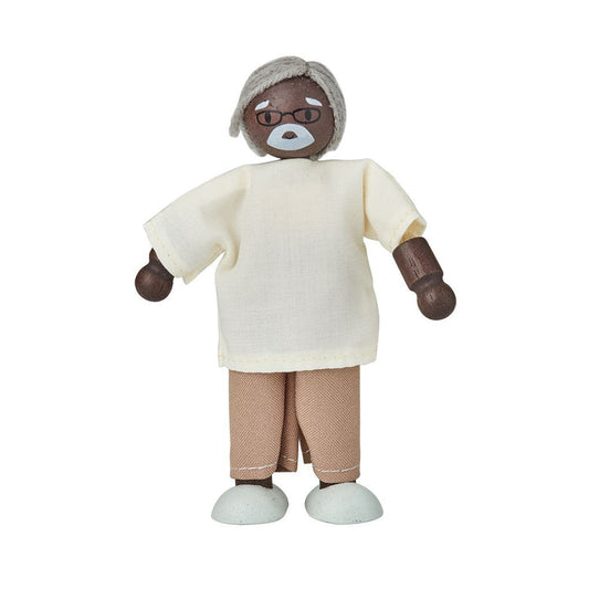 Grandfather Wood Doll - Dark Skin Tone