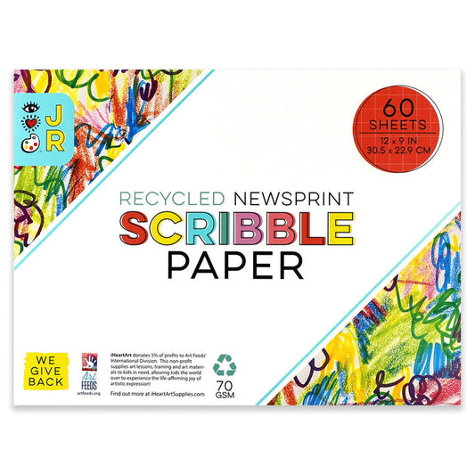 Jr Recycled Newsprint Scribble Pad