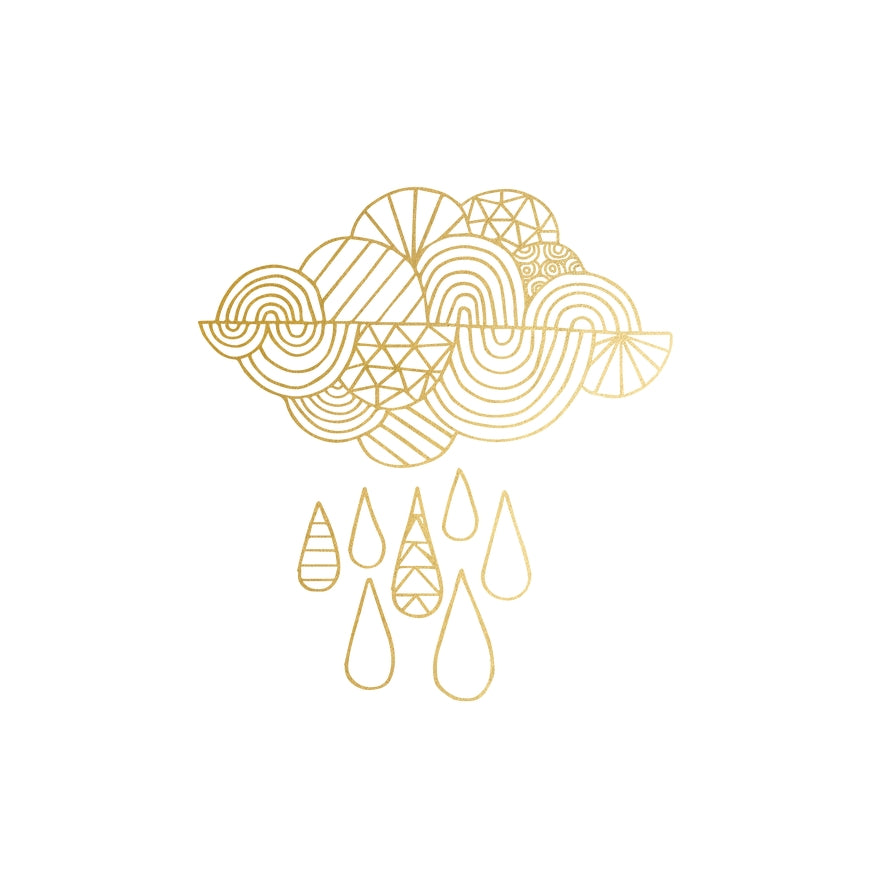 Gold Whirl Metallic Tattoo Pair