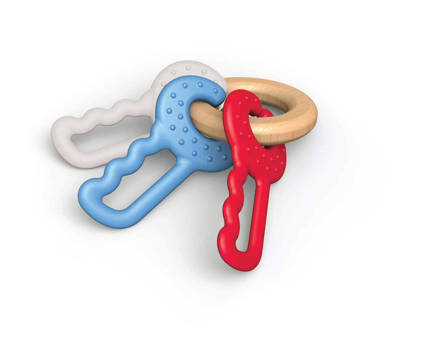 Green Keys Teether Toy - Red, White, and Blue