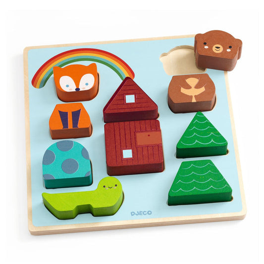 Puzz & Match Rainbow Wooden Puzzle