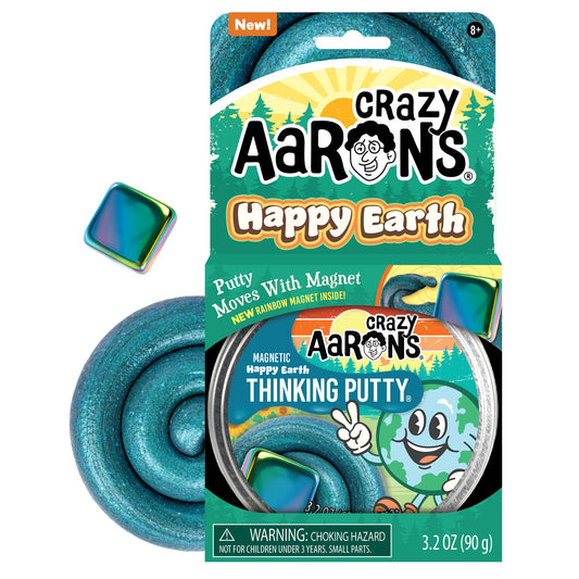 Happy Earth Magnetic Storm 4" Thinking Putty Tin