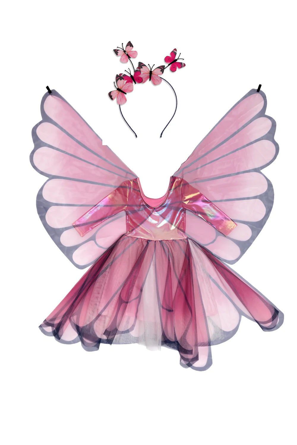 Butterfly Twirl Dress with Wings, Pink