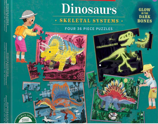 Ready to Learn - Dinosaurs 36pc 4 Puzzle Set