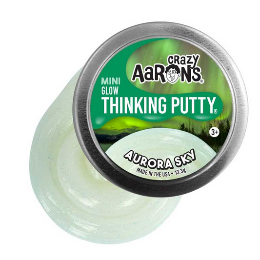 Aurora Sky Glowbright 2" Thinking Putty Tin