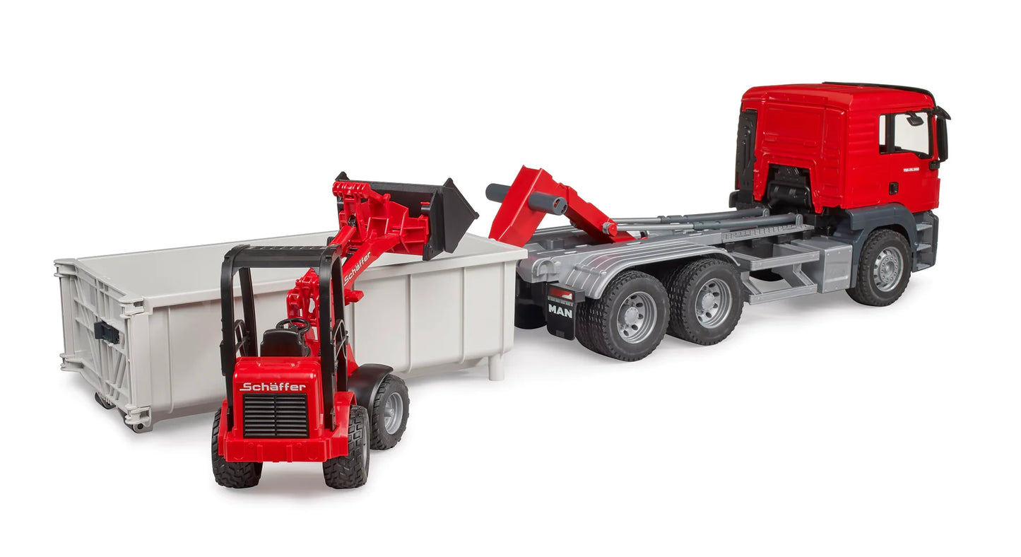 MAN TGS Truck w/Roll-Off-Container & Compact Loader