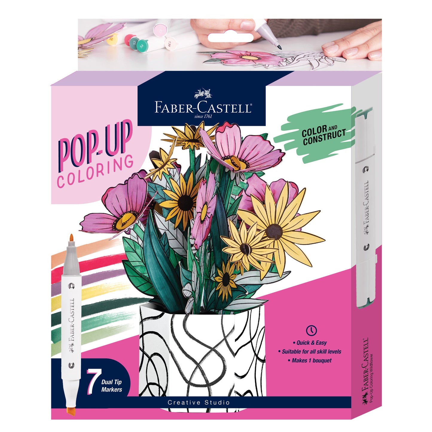 Pop-Up Coloring Wildflower Bunch