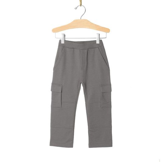 Pewter Brushed Fleece Cargo Pants