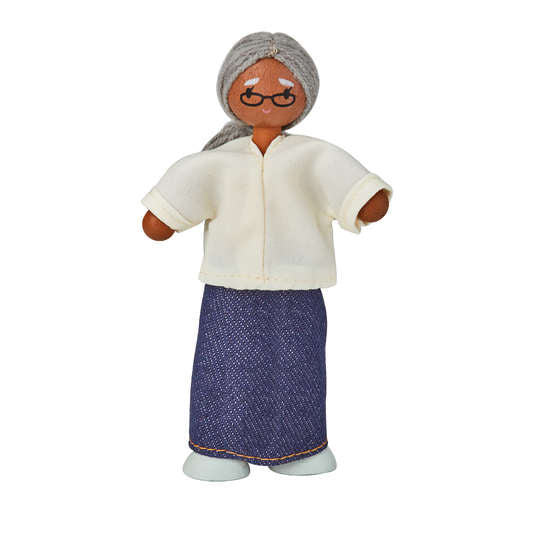 Grandmother Wood Doll - Medium Skin Tone