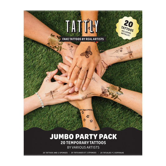 Flutter & Bloom Jumbo Party Tattoo Pack