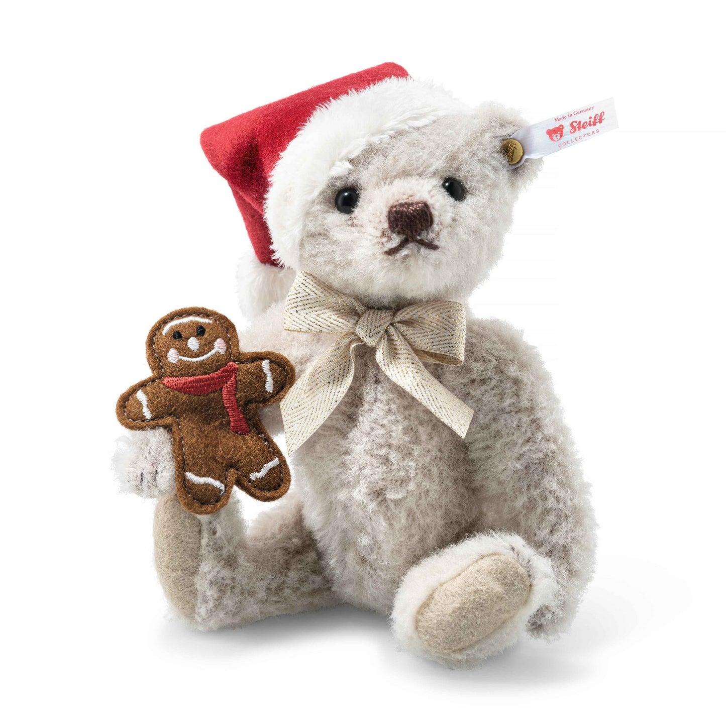 Santa Claus Teddy Bear with Gingerbread Man