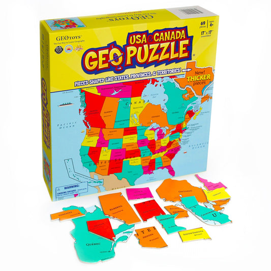 USA & Canada 69 Piece GeoPuzzle