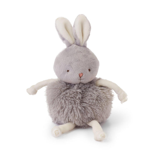 Roly Poly Bloom Gray Bunny 5" Plush