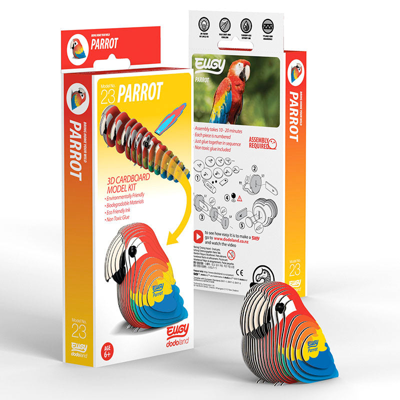 Parrot 3D Cardboard Model Kit