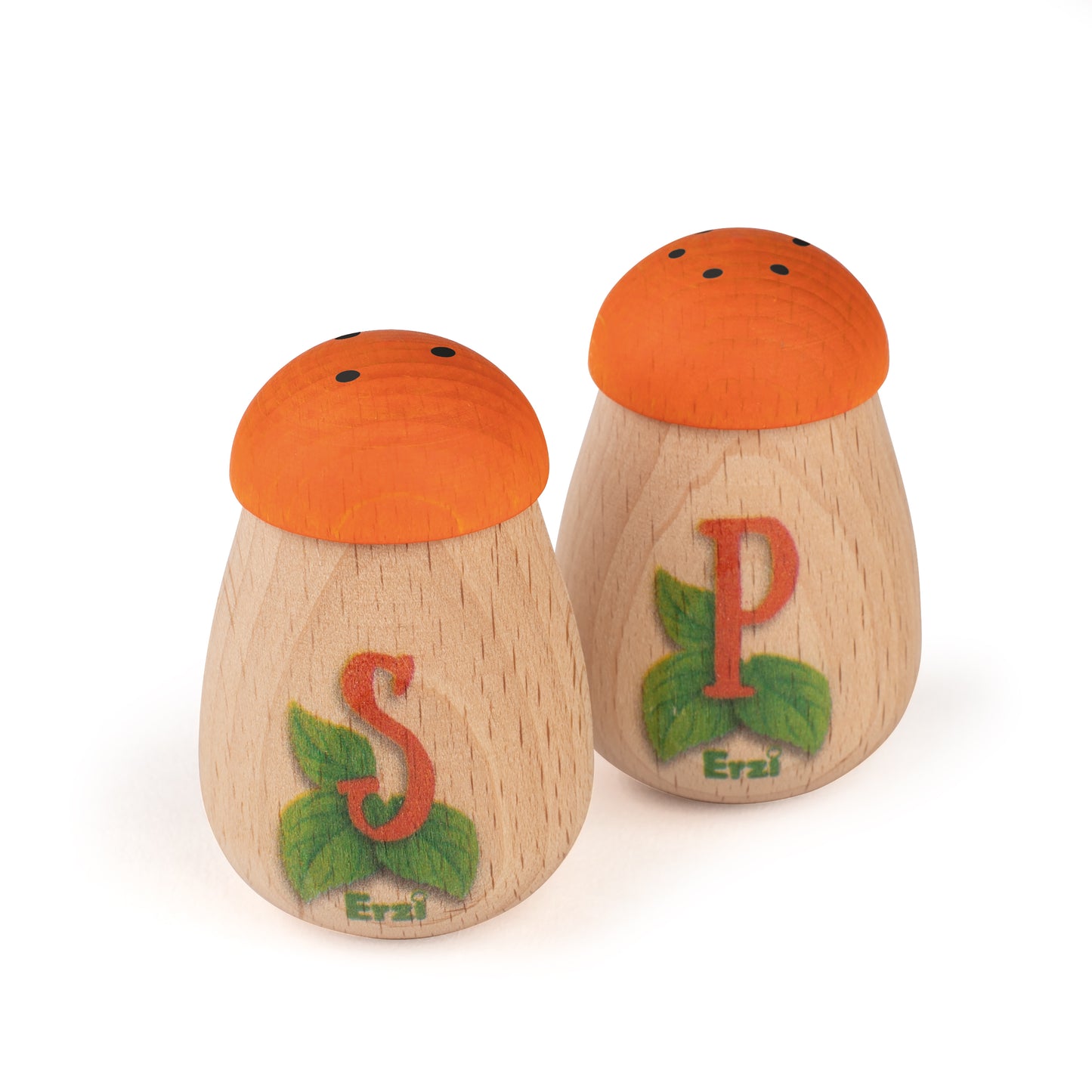Wooden Pretend Salt and Pepper Shakers