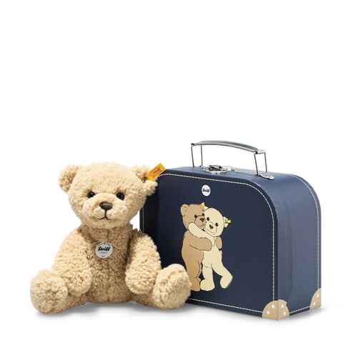 Ben Teddy Bear Beige in Suitcase