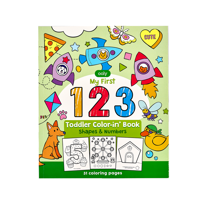 123: Shapes & Numbers Toddler Coloring Book