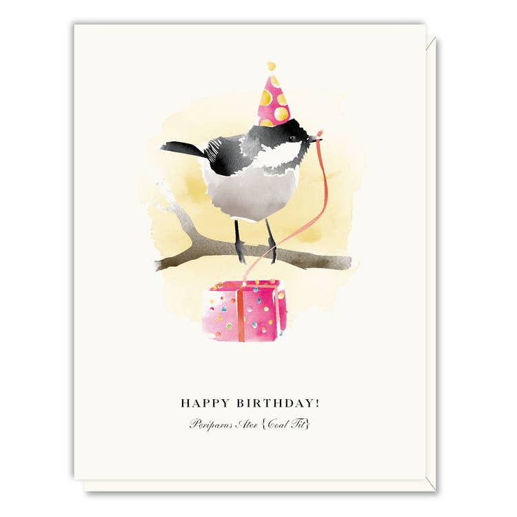 Coal Tit Birthday Card