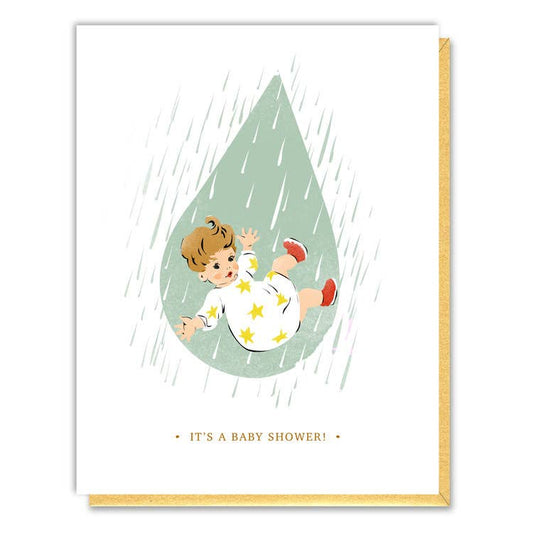 Baby Shower Raindrop Card