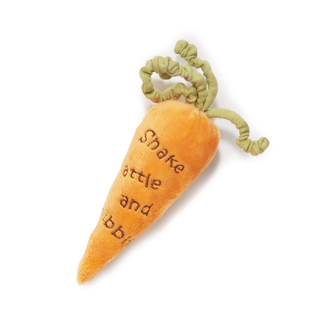 Carrot 5" Plush Rattle