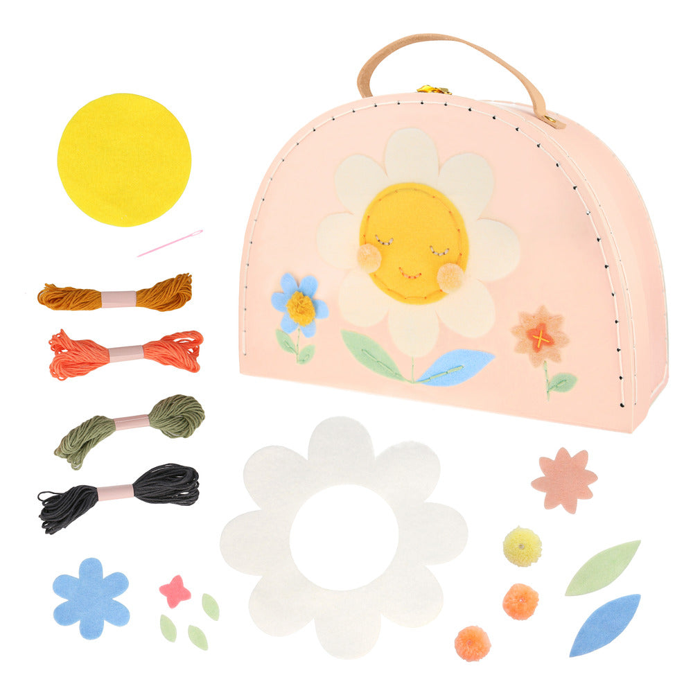 Flower Embroidery Suitcase