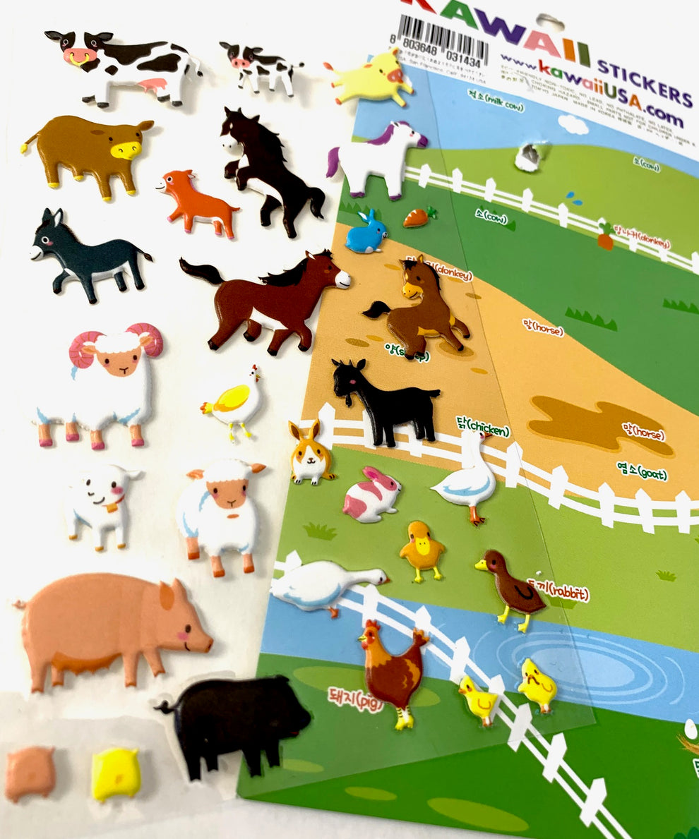 Farm Puffy Sticker Sheet