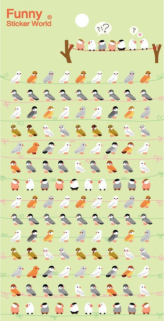 Paper Bird Stickers