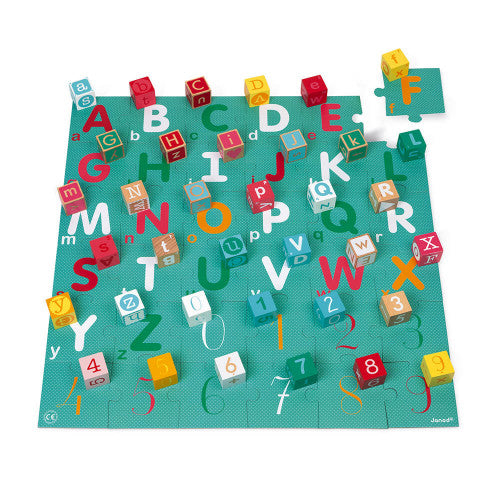 Kubix 40 Block Set & Letters+Numbers Puzzle