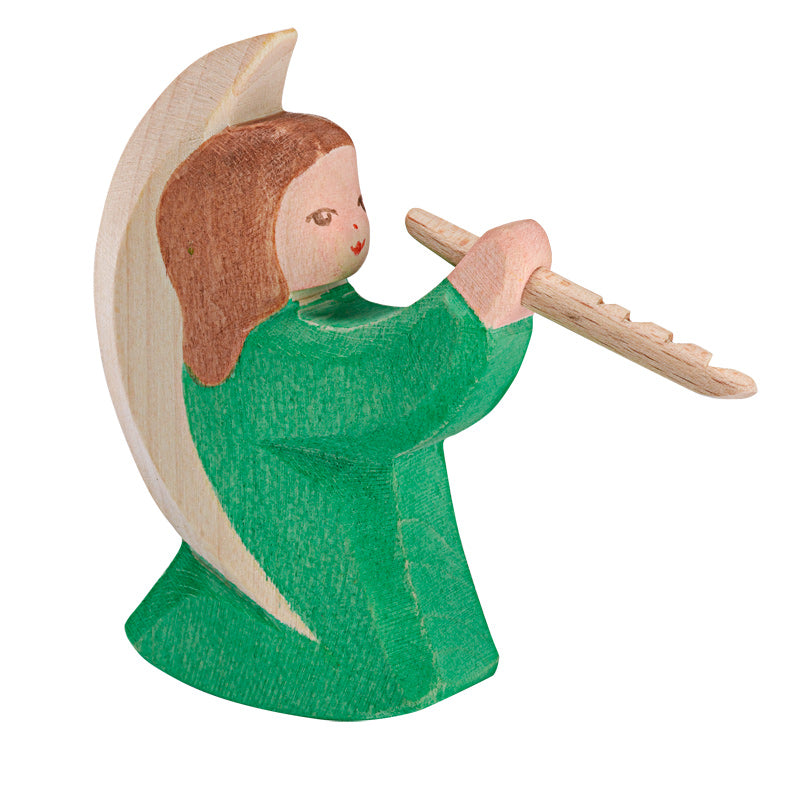 Angel with Flute Green