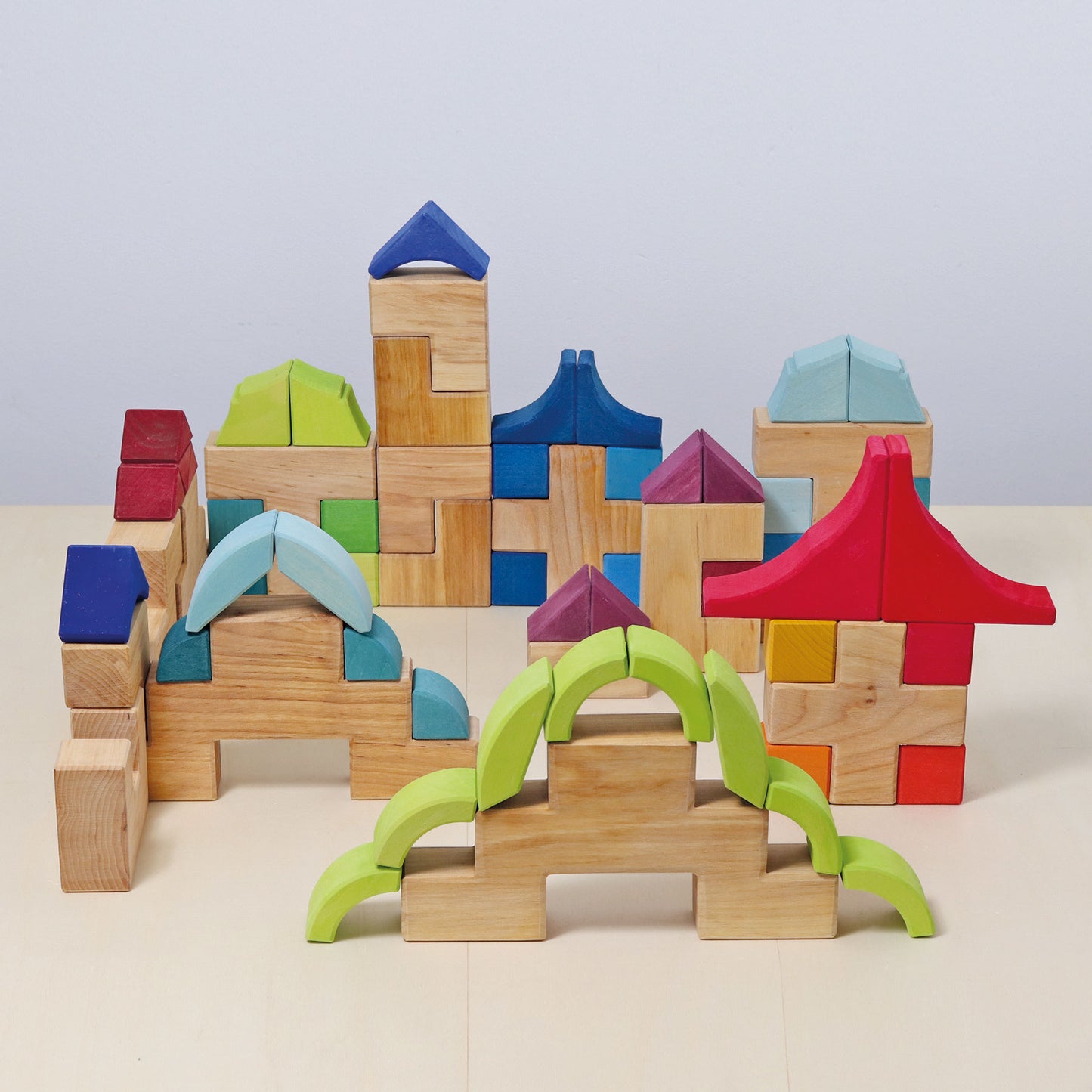 Grimm's Wooden Building Set Arcs in Squares