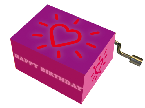 Happy Birthday Music Box - Violet Heart