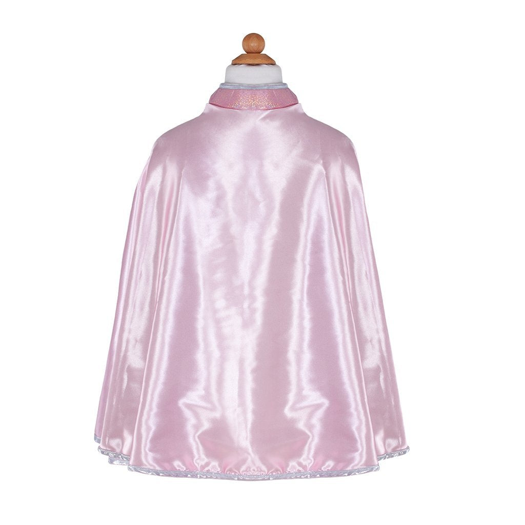 Reversible Silver Sequins / Pink Satin Cape