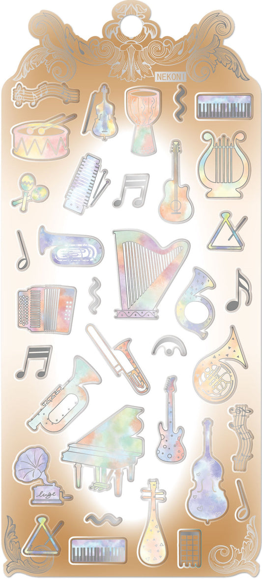 Music Gel Sticker Sheet