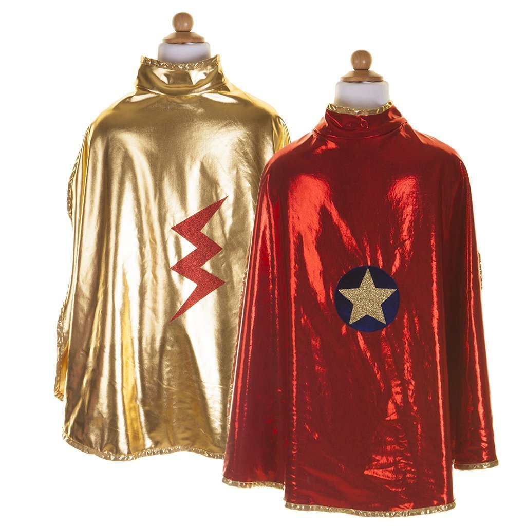 Wonder Cape Reversible Red & Gold