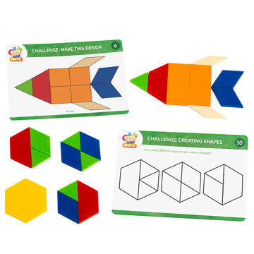 Kids First Math: Pattern Blocks Math Kit with Activity Cards