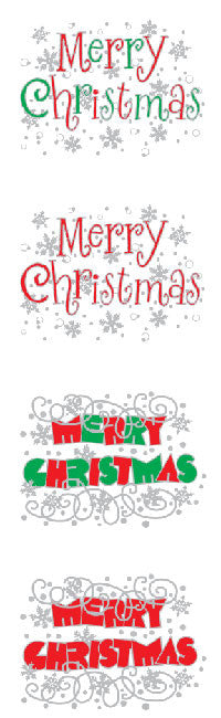 Merry Christmas Expressions Sticker Sheet