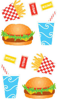 Burger & Fries Sticker Sheet