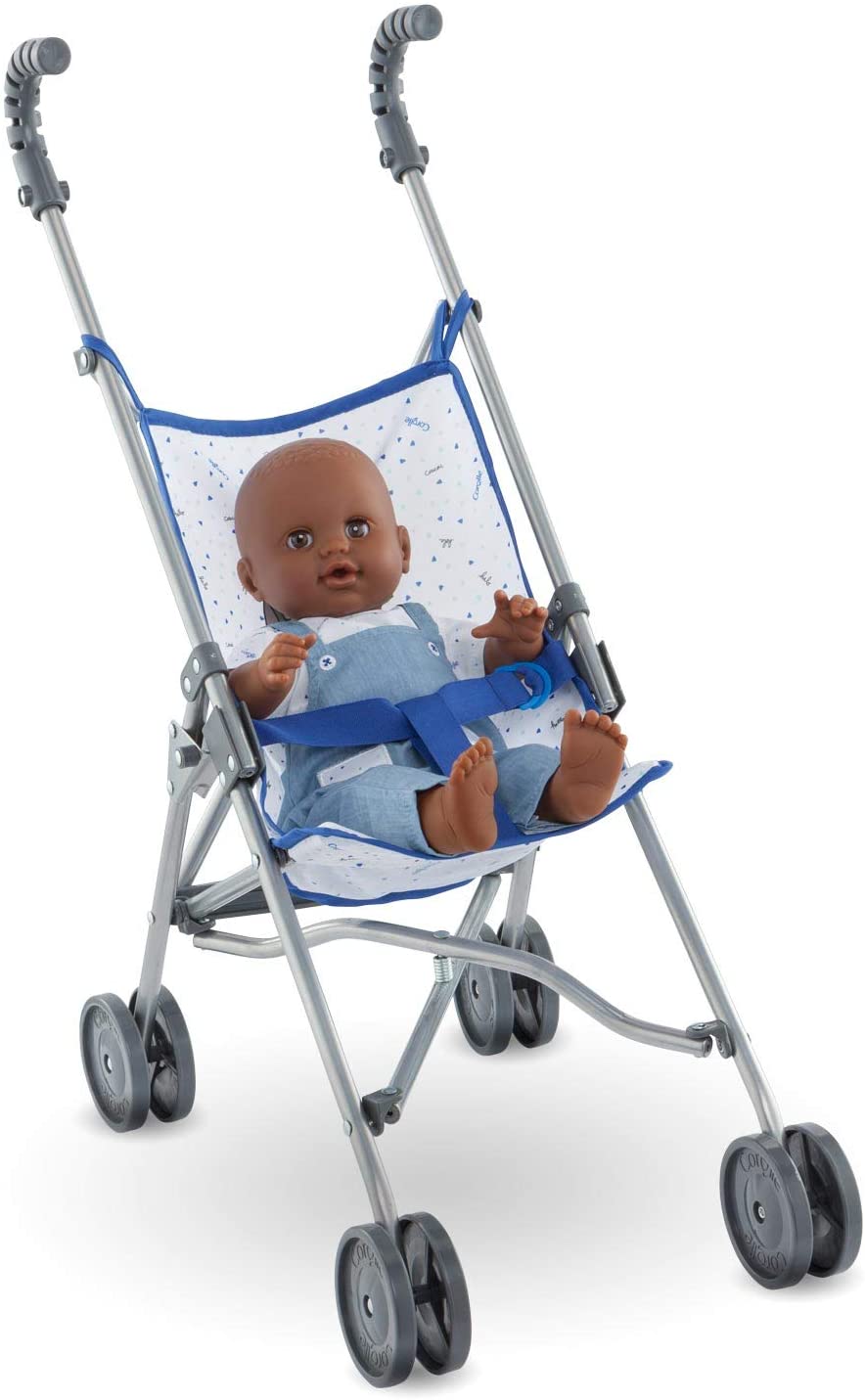 Blue baby doll stroller sale