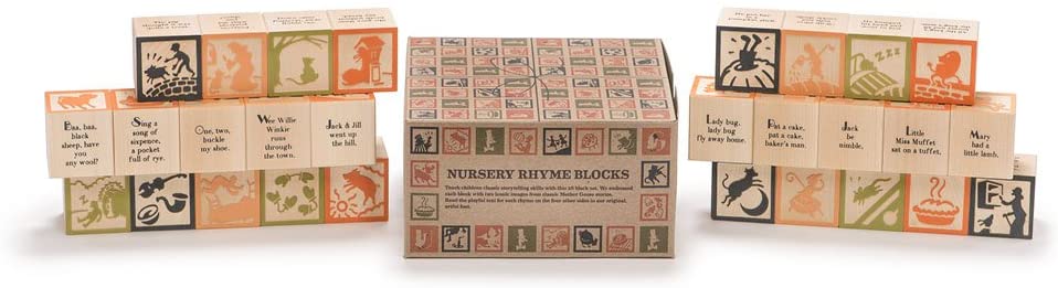 Nursery Rhyme Wooden Blocks, Set of 28