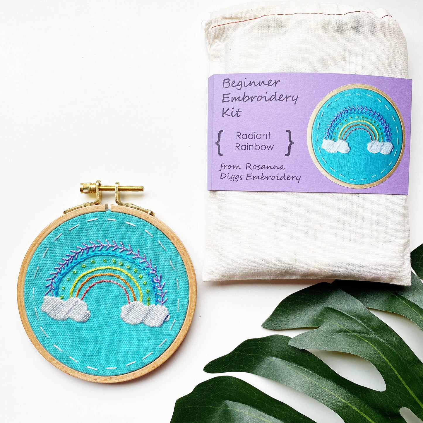 Rainbow Hand Embroidery Kit for Beginners