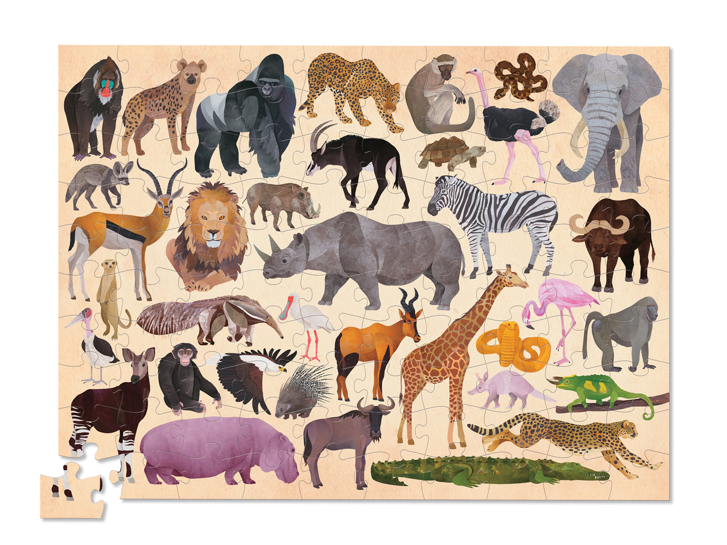 36 Wild Animals 100pc Puzzle