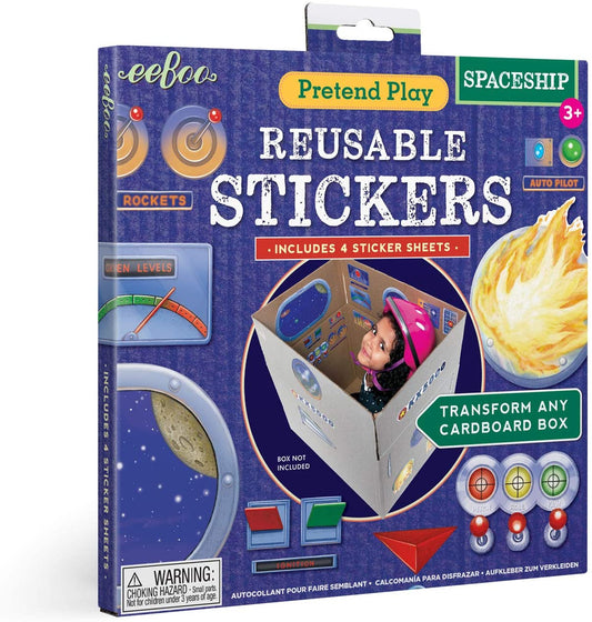 Pretend Play Reusable Stickers Spaceship