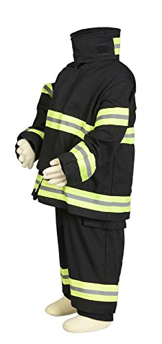 Fire Fighter Suit Seattle with Cap, Black/Green