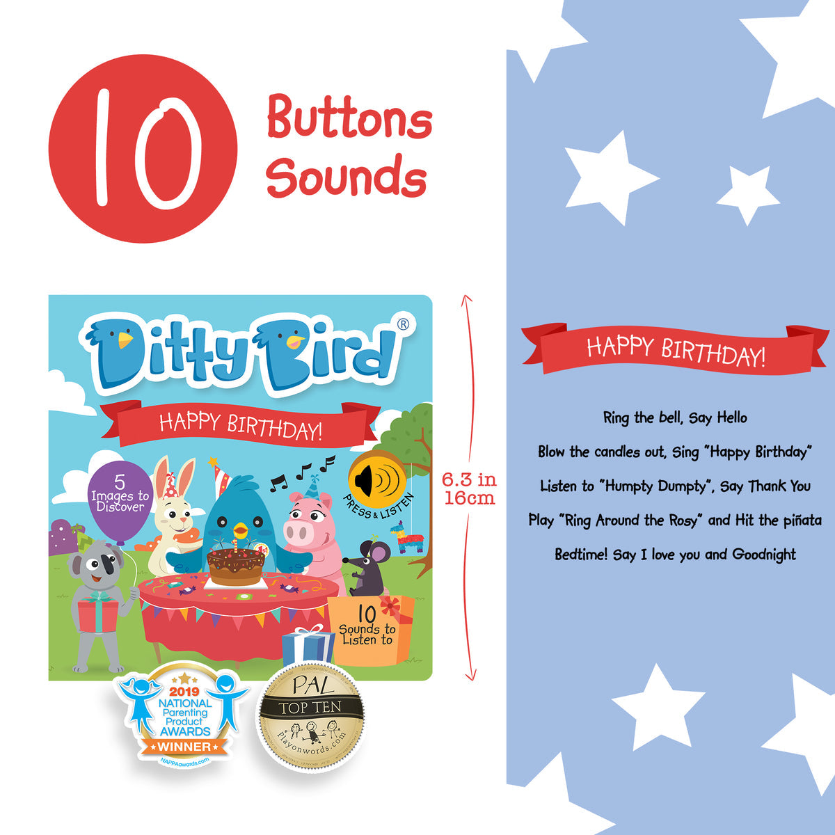 Ditty Bird Sound Book: Happy Birthday