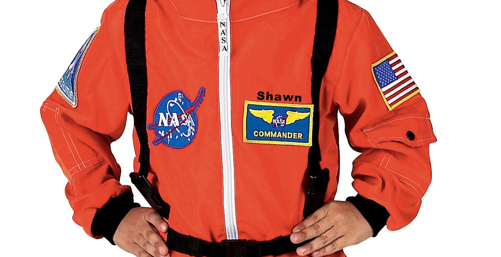 Orange Jr Astronaut Suit with Embroidered Cap Size 8-10Y