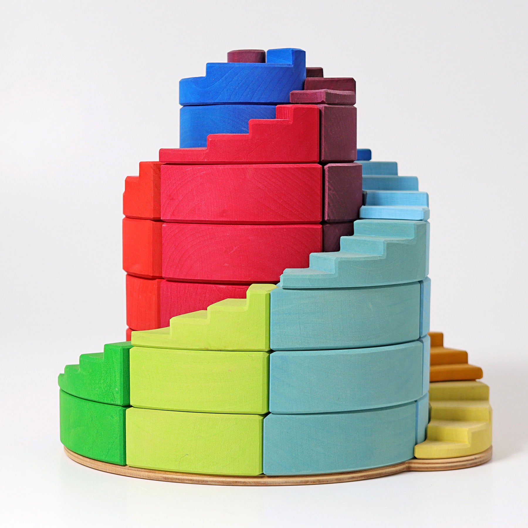 Grimm's Wooden Counter-Rotating Stepped Rainbow Spiral