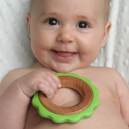 Eco-Friendly Green Ring Teether